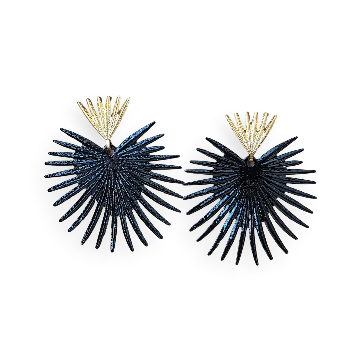 Black Sunburst Earring