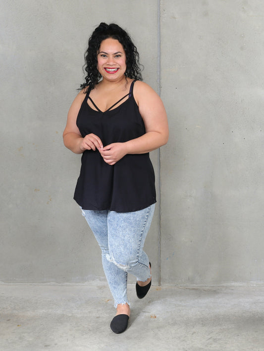 Chloe Cami  - Black - Isla-Maree