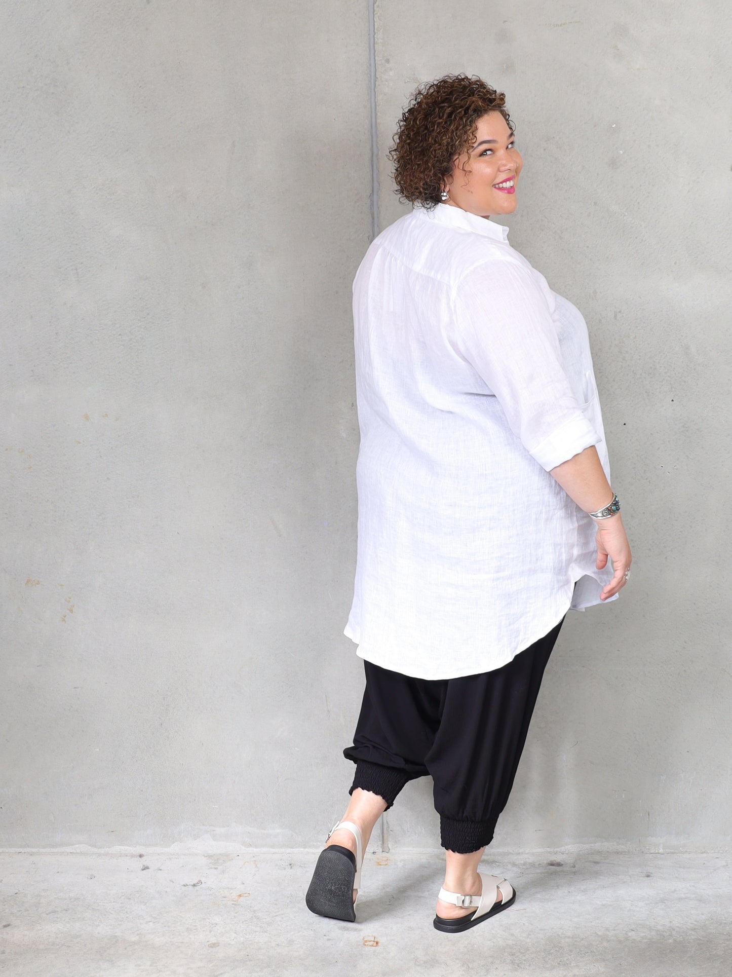 Picasso Blouse - White Linen