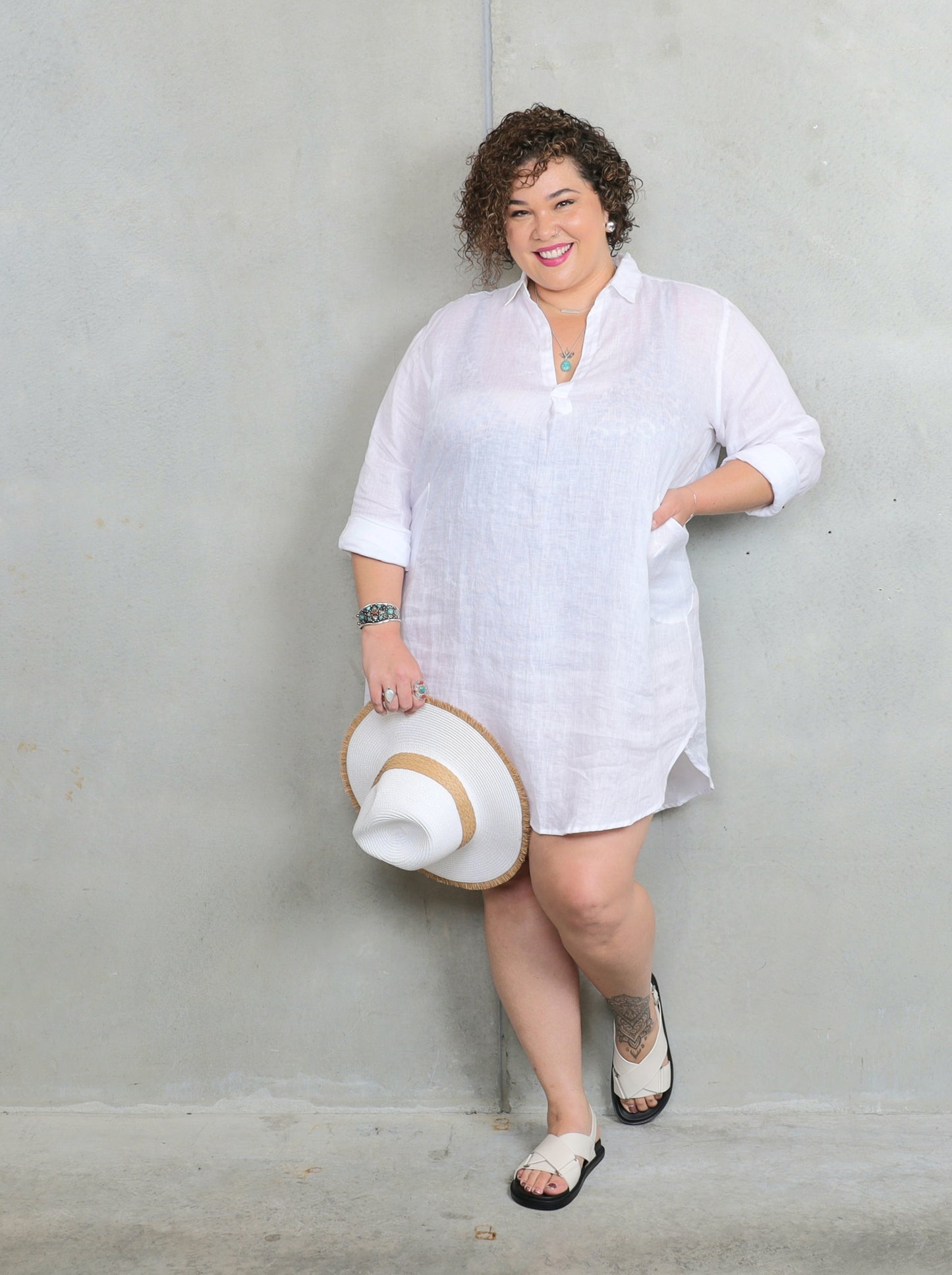 Picasso Blouse - White Linen