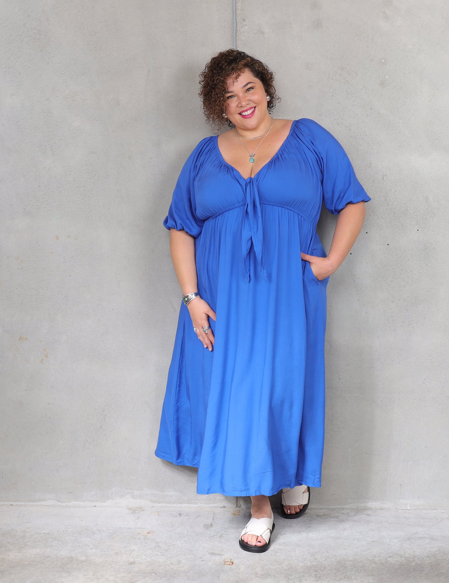 Zoe Dress - Electric Blue