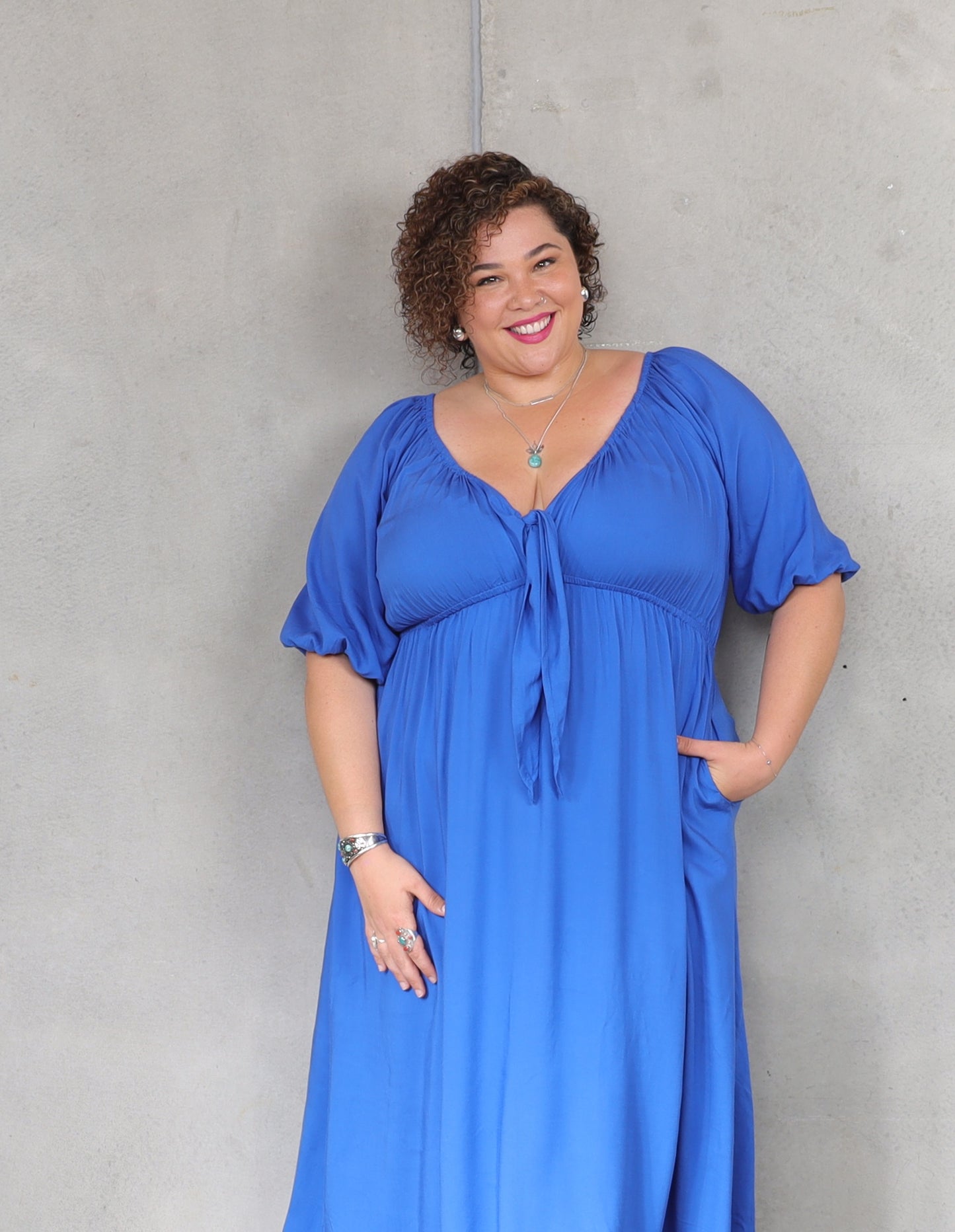 Zoe Dress - Electric Blue