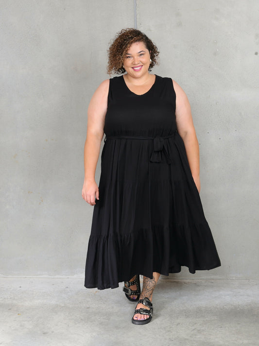 Flossie Maxi Dress - Black - Isla-Maree