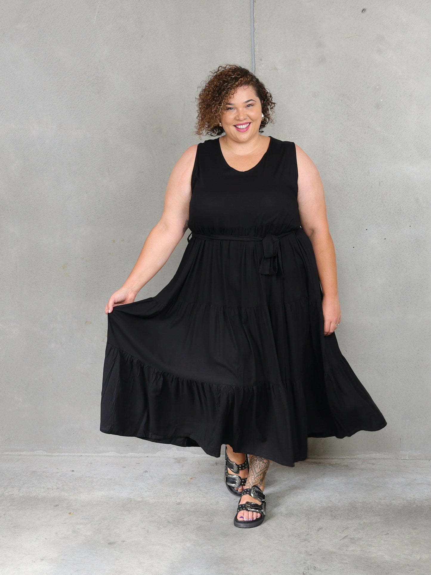 Flossie Maxi Dress - Black - Isla-Maree