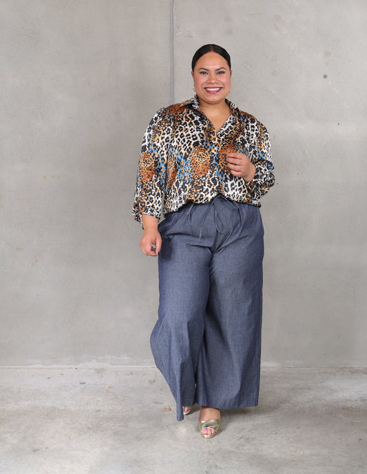 Vogue Palazzo Pant - Chambray