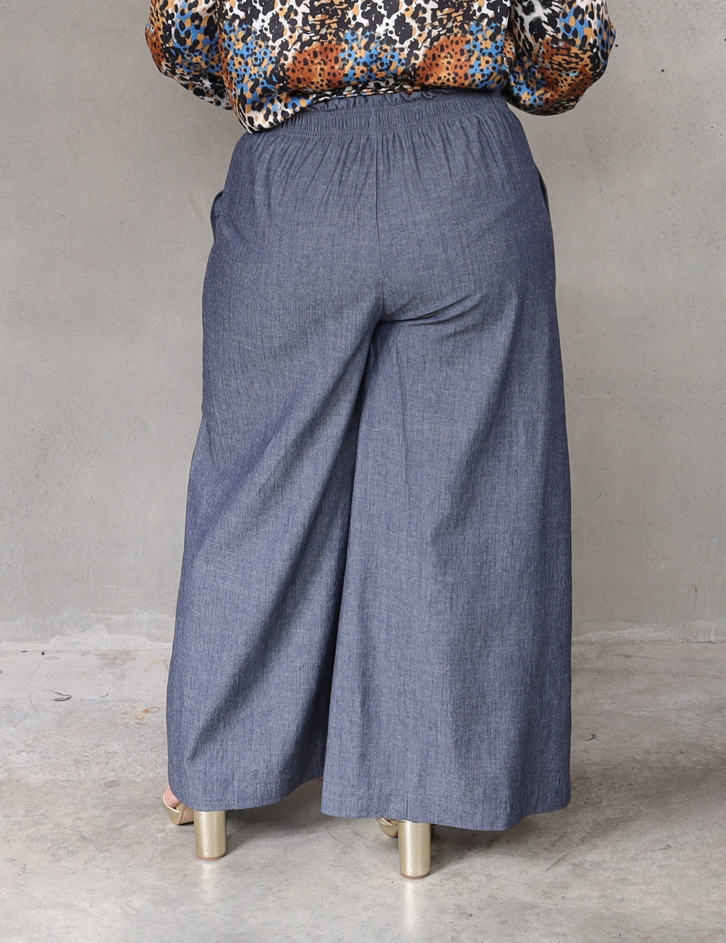 Vogue Palazzo Pant - Chambray