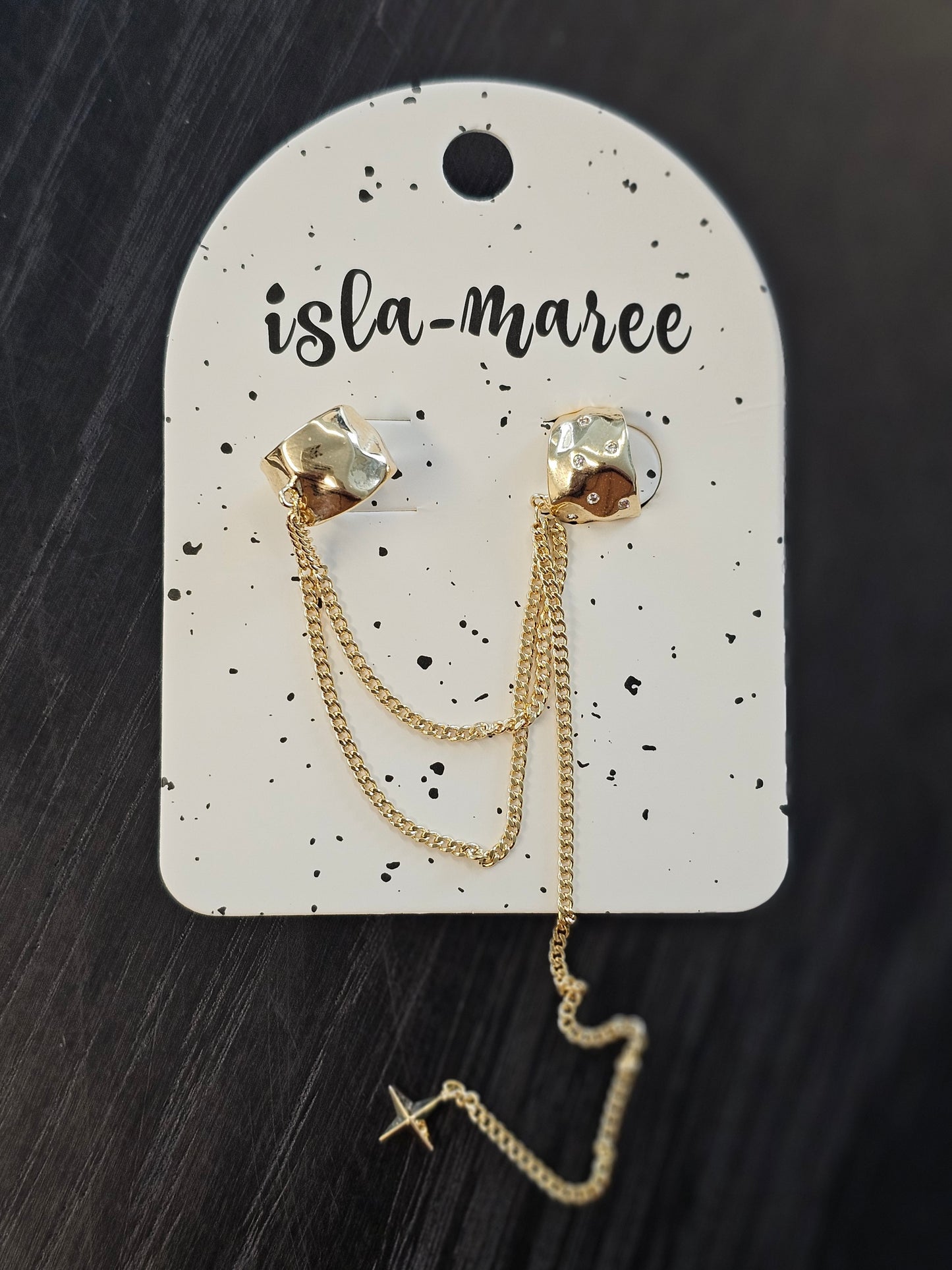 North Star Gold Cuff Earring