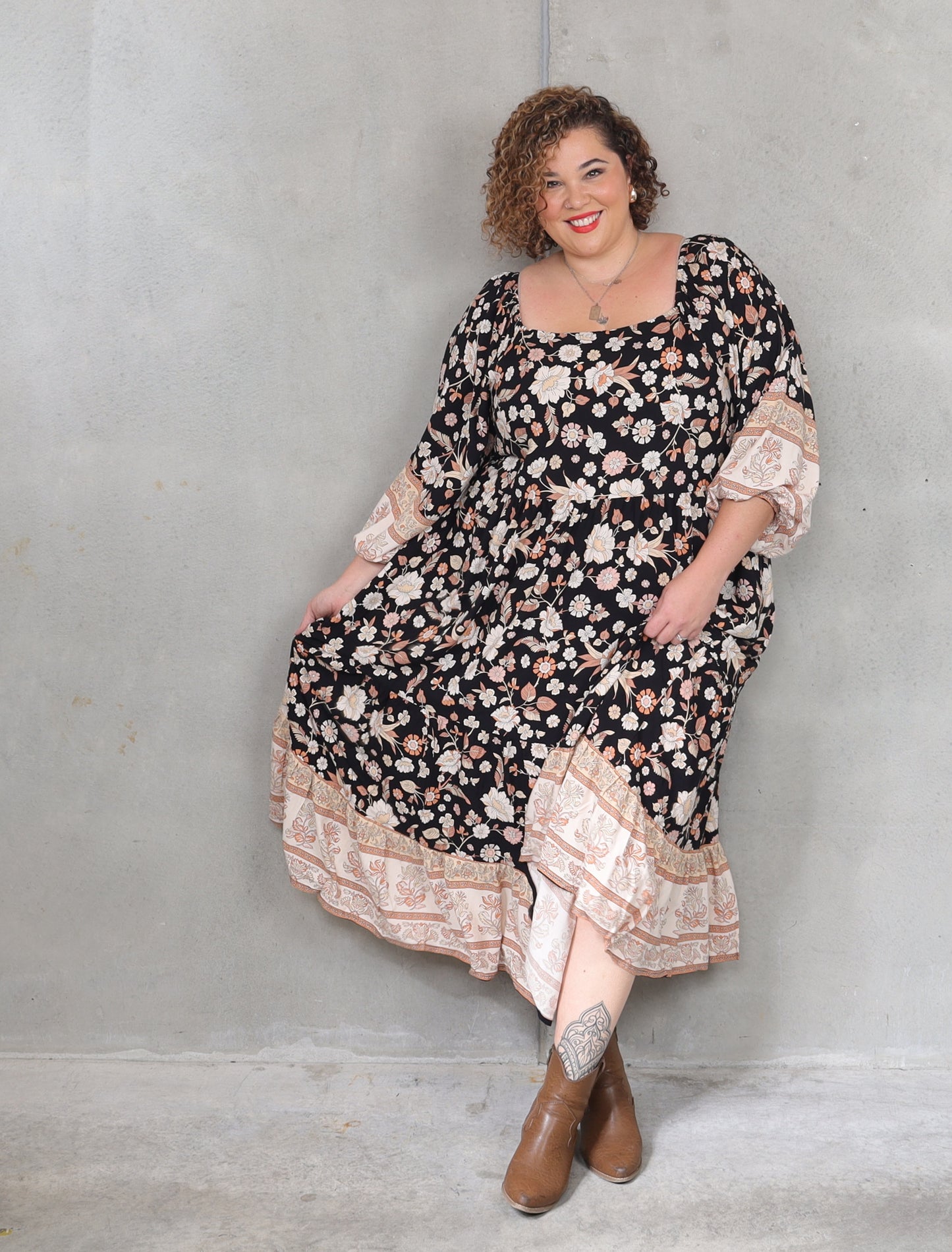Nelly Dress - Night Garden