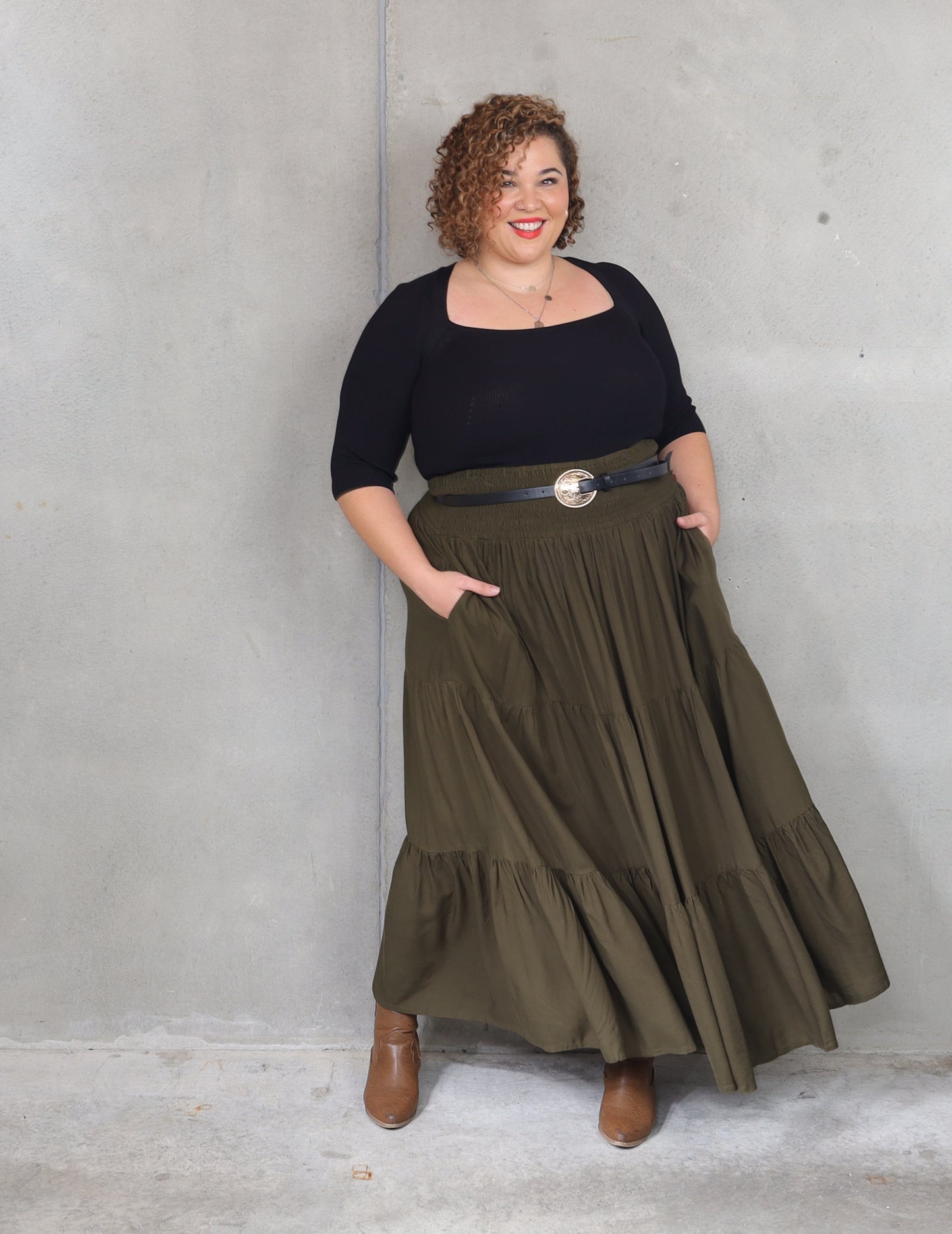 Ava Skirt - Army