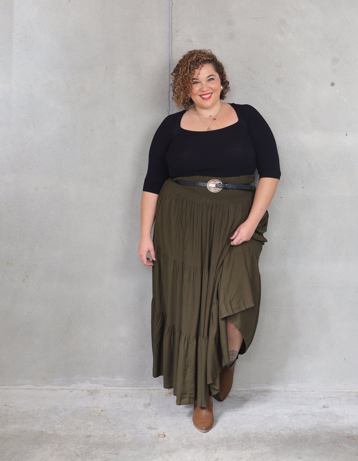 Ava Skirt - Army