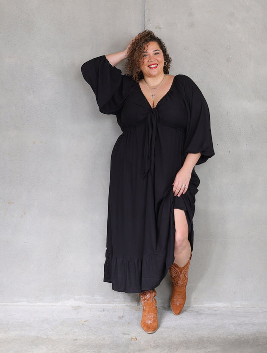 Zoe Dress Long Sleeve - Black