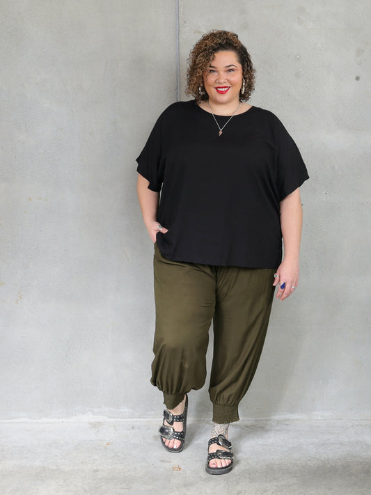 Drape Top - Black - Isla-Maree