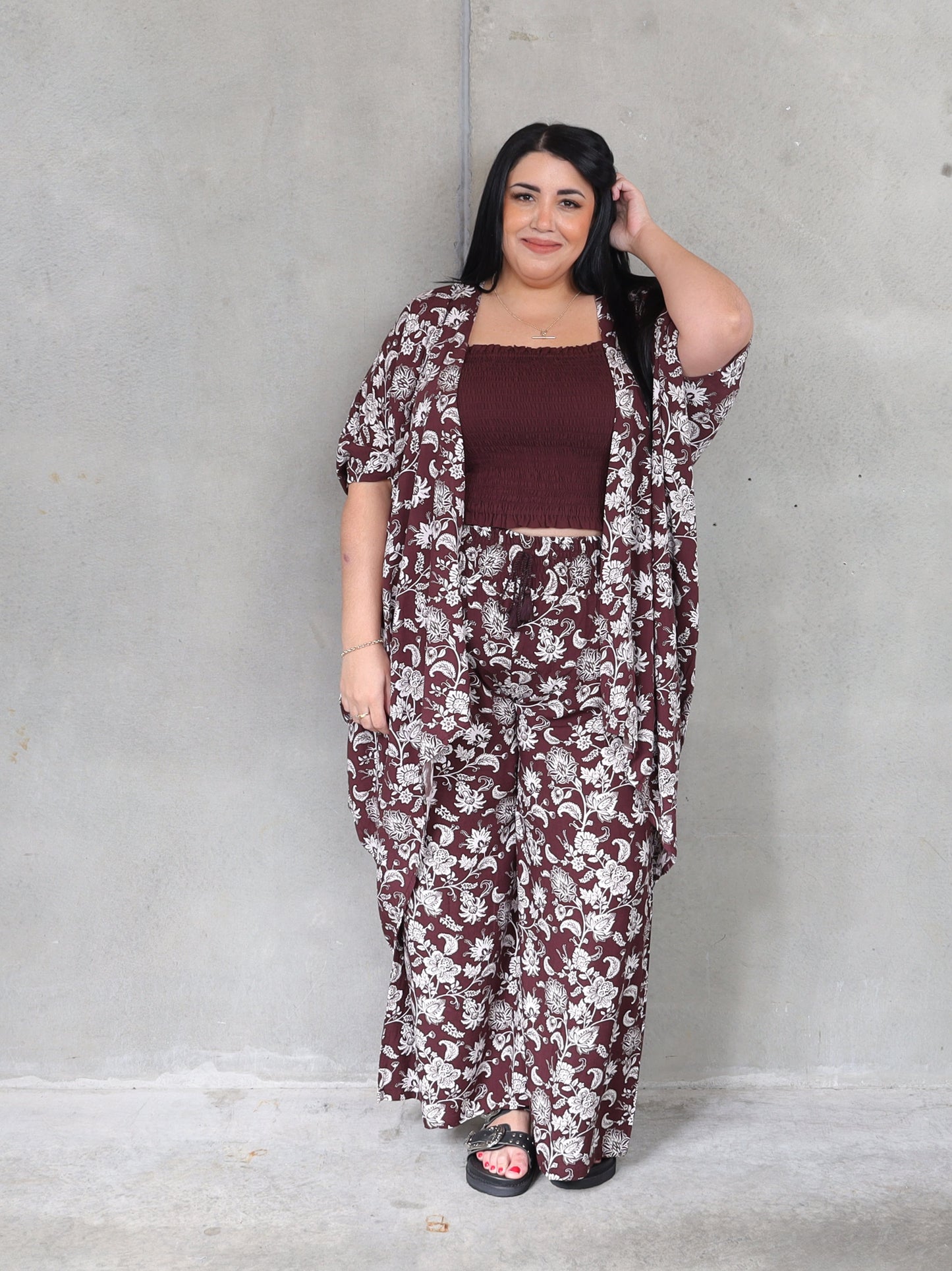 Kindred Kimono - Chocolate Shalimar