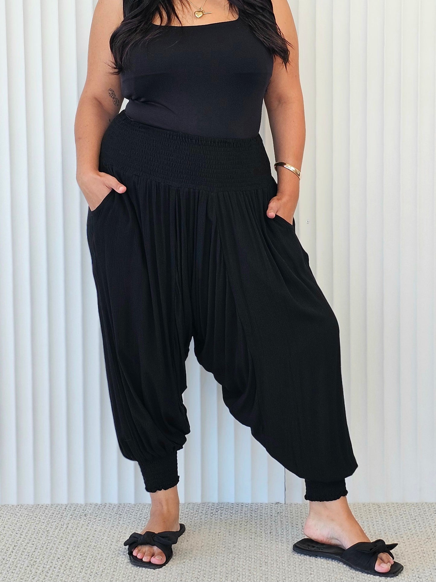 Morocco Pants - Black Crinkle