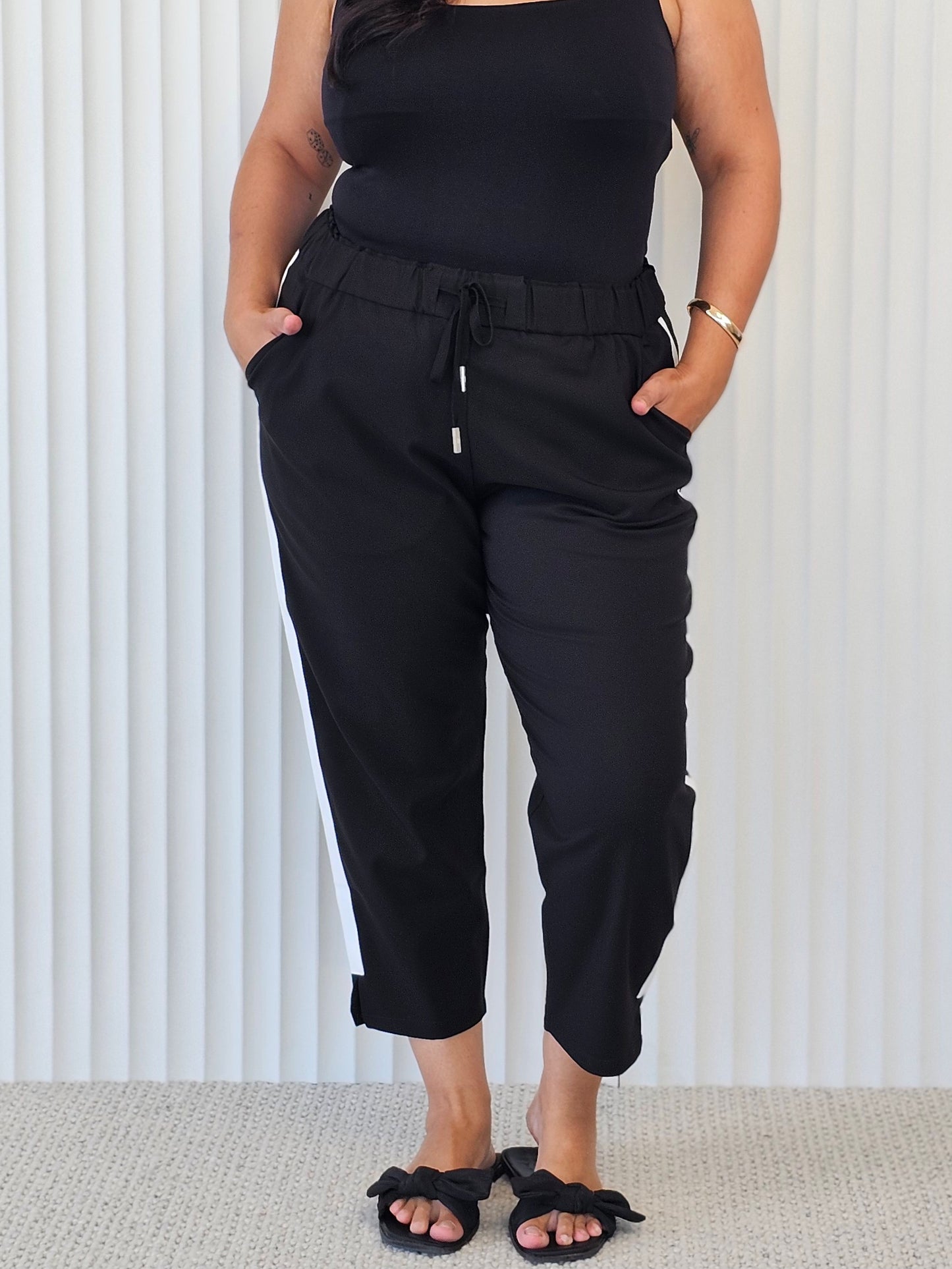 Fame Pant - White Stripe