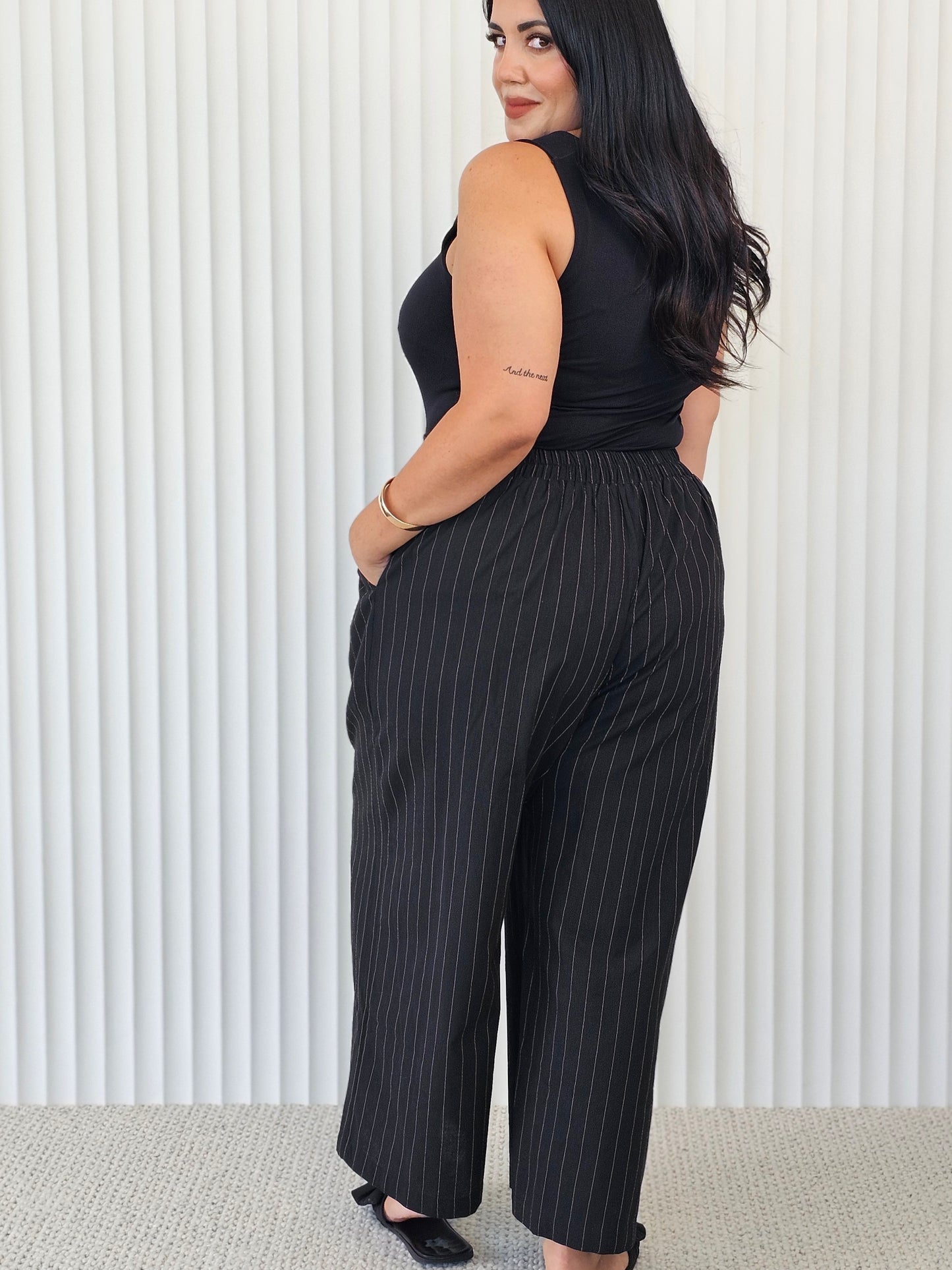 Uptown Girl Pant - Pinstripes