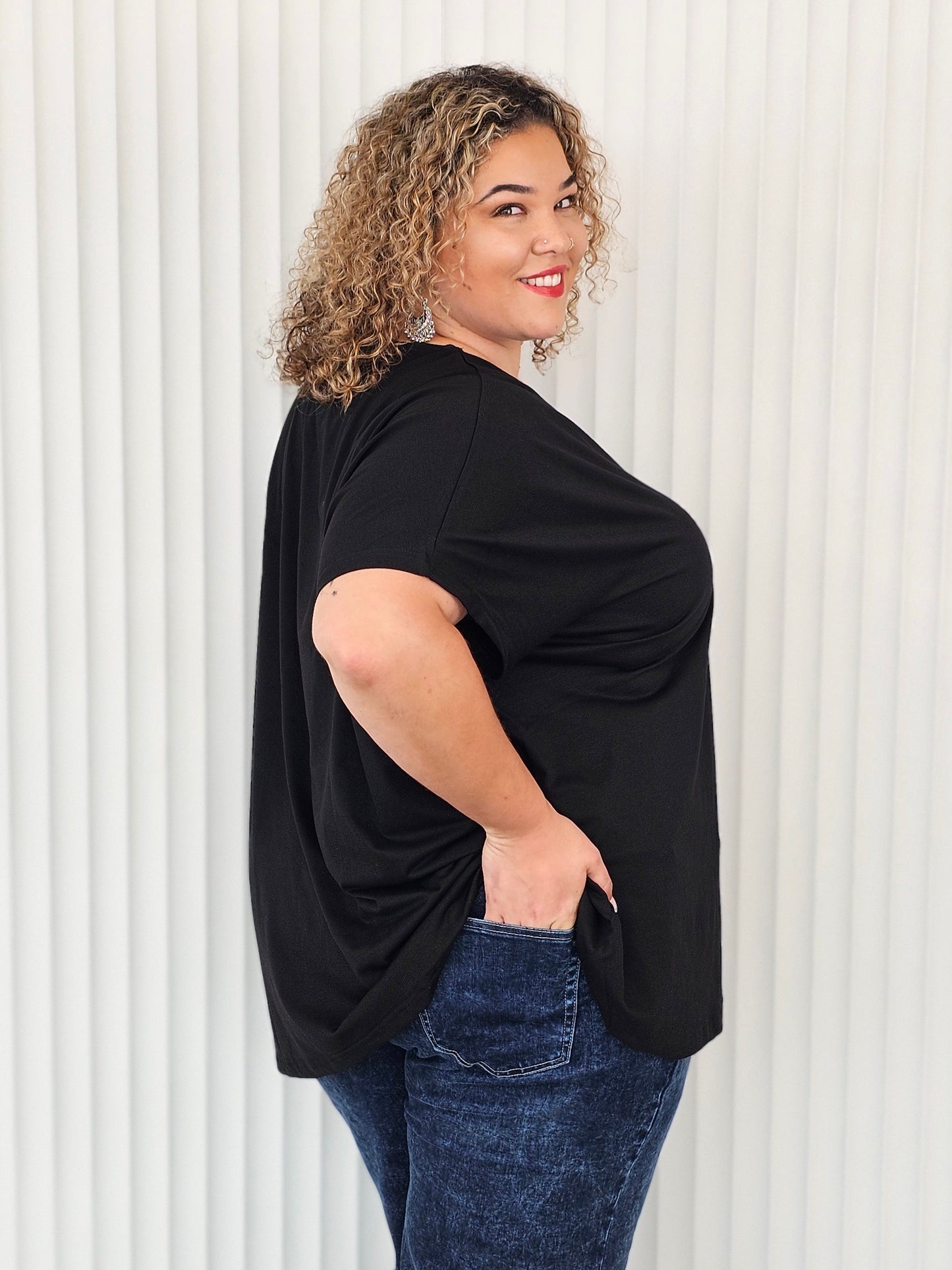 Just A Girl Tee - Black