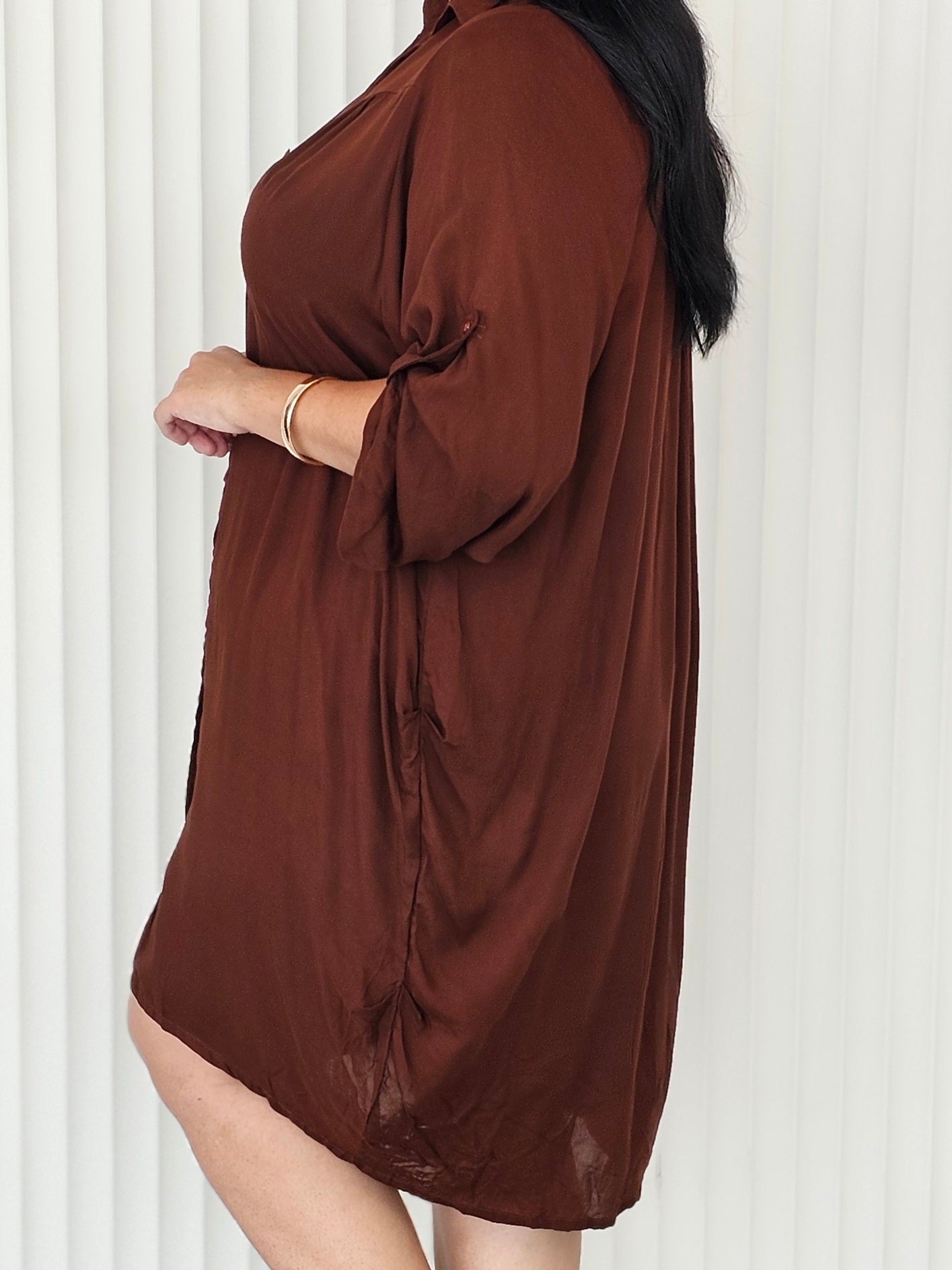 Corfu Shirt Dress - Cocoa