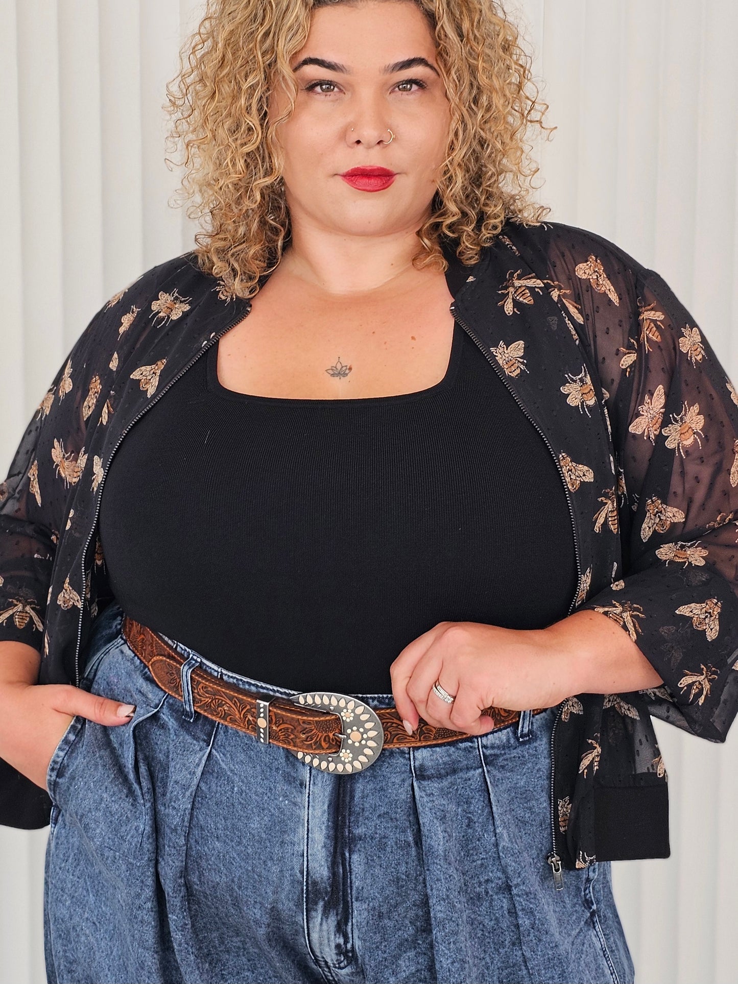 Nevada Carved Leather Belt