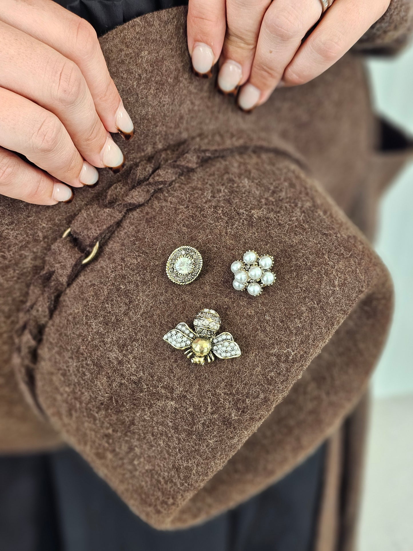 Antler Gatsby Glam Brooch Set