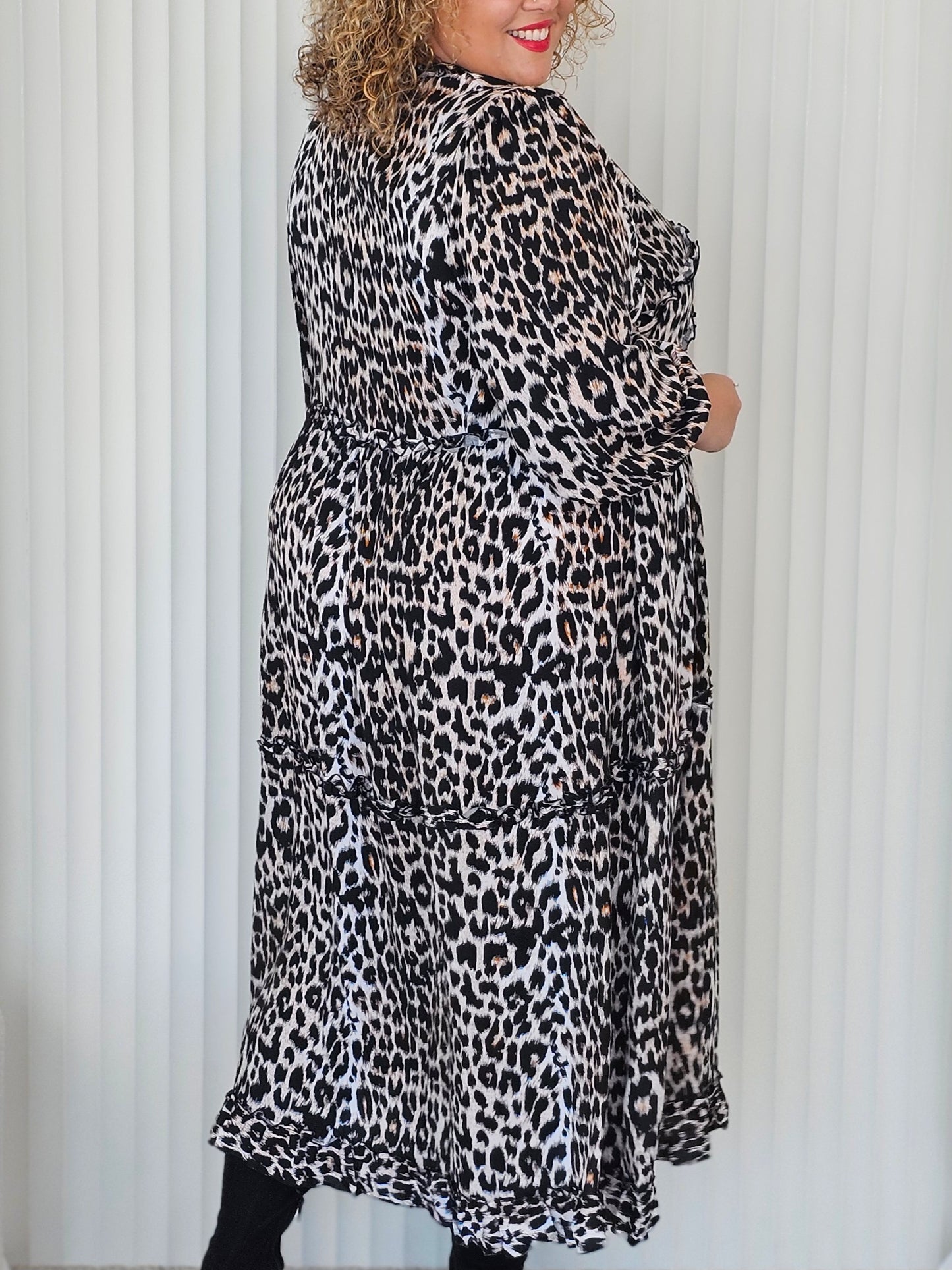 Ruffle Dress - Jungle