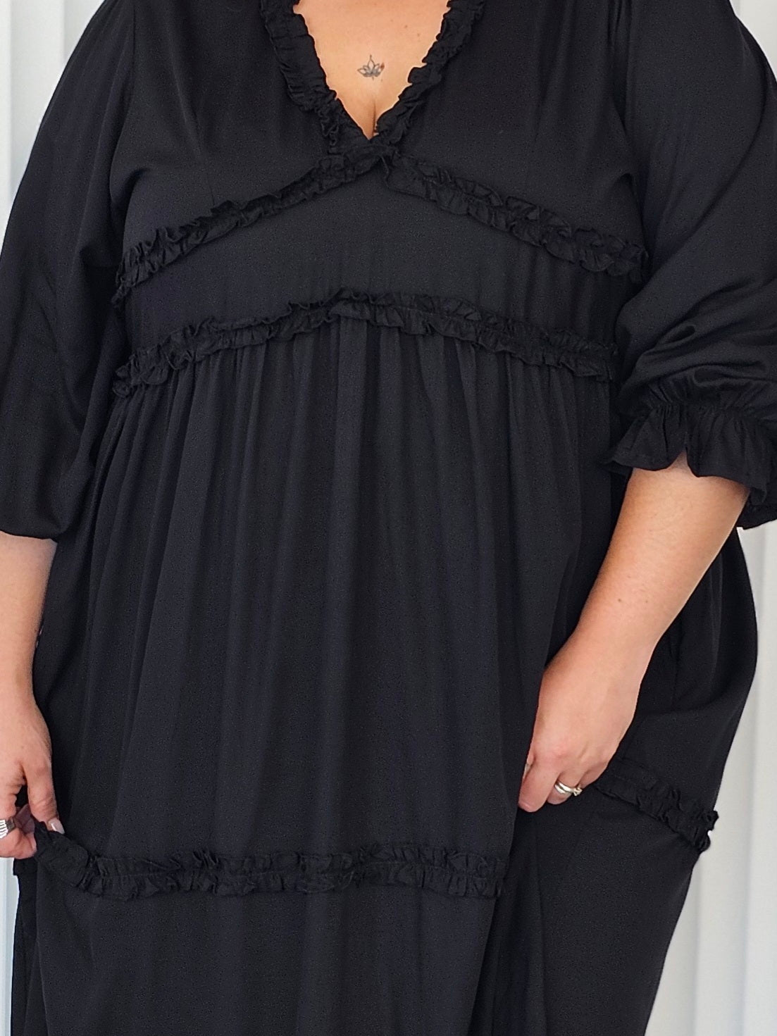 Ruffle Dress - Black