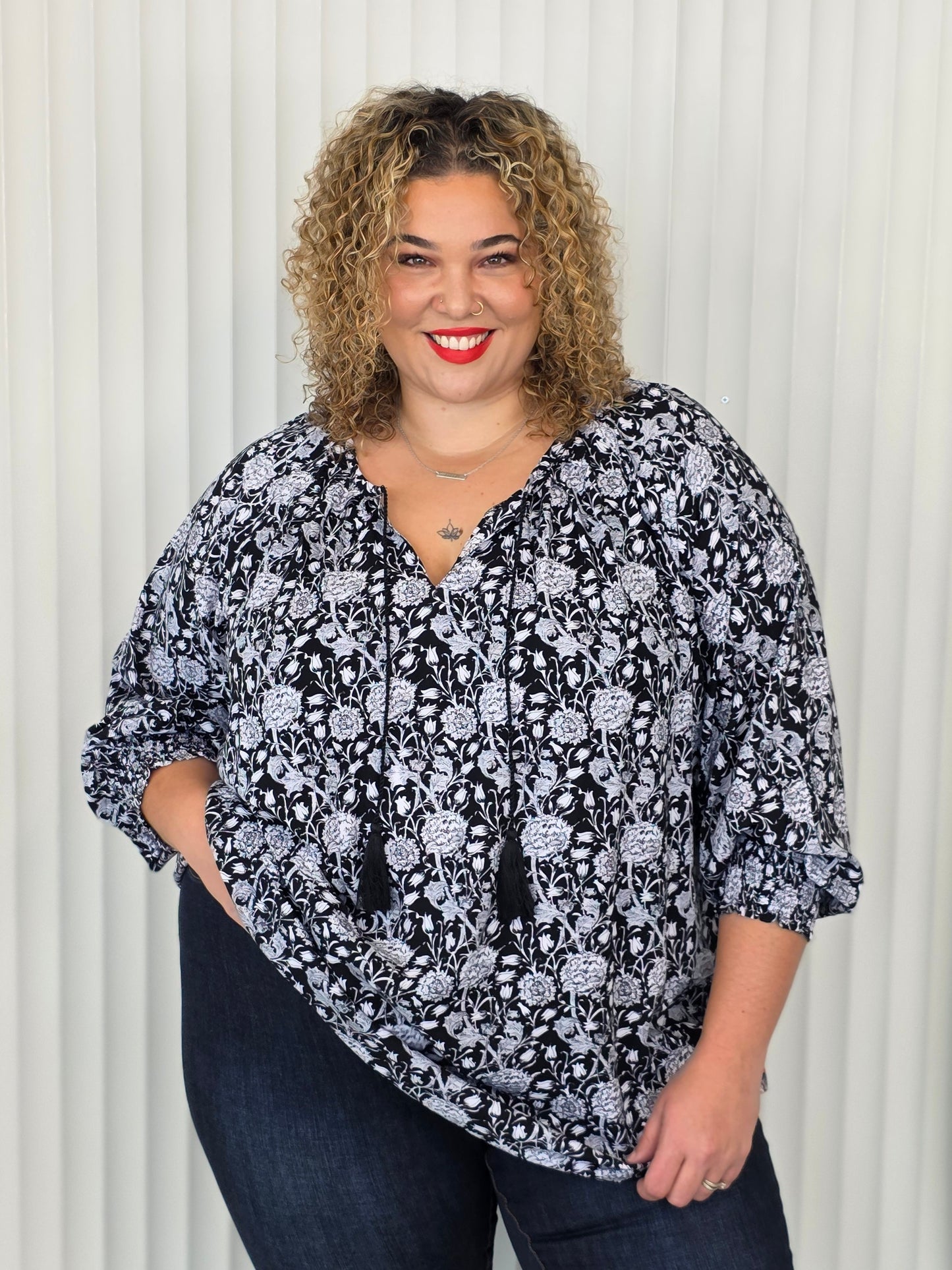 Iris Blouse - Black Marigold