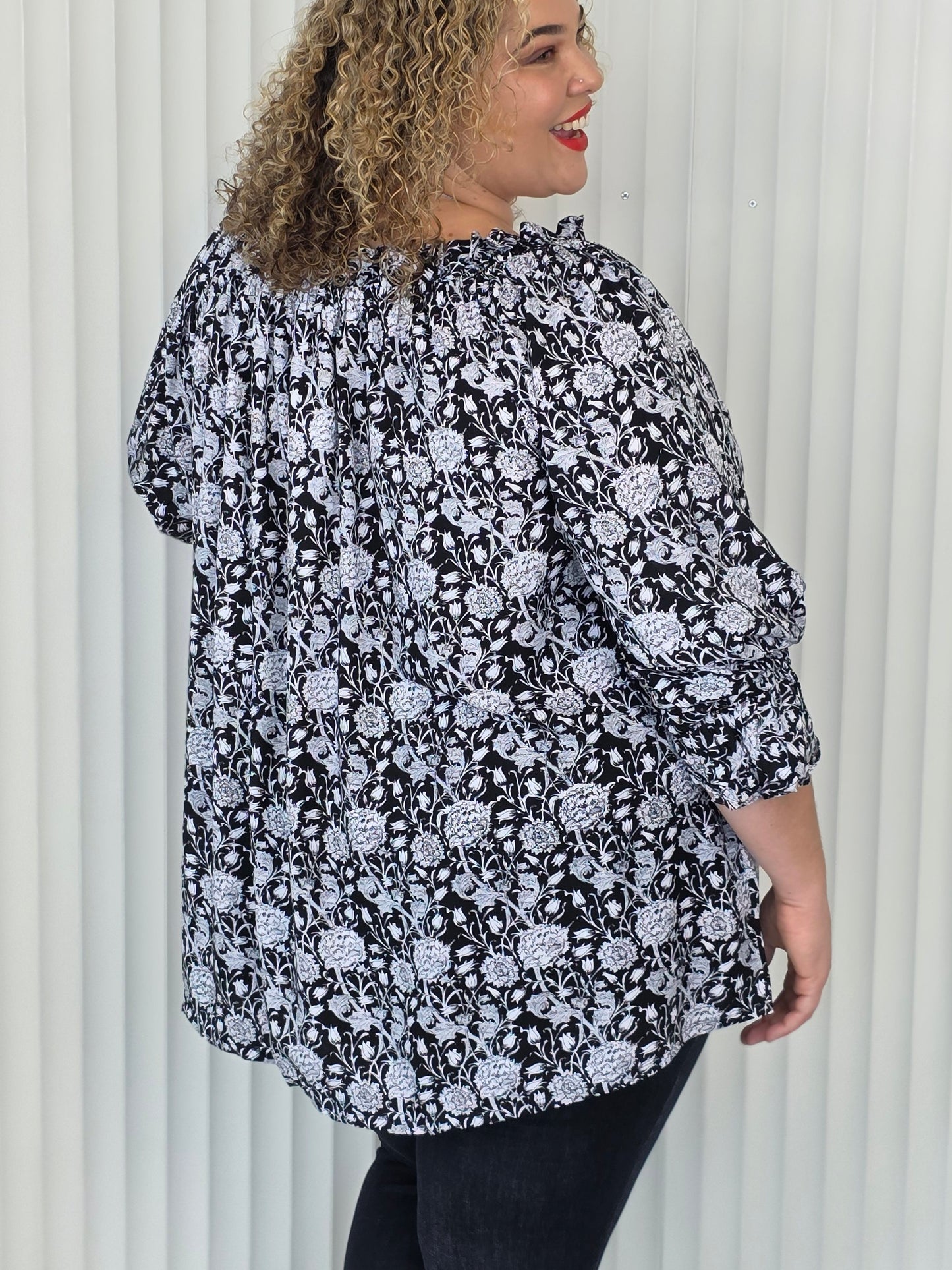 Sophia Blouse - Black Marigold