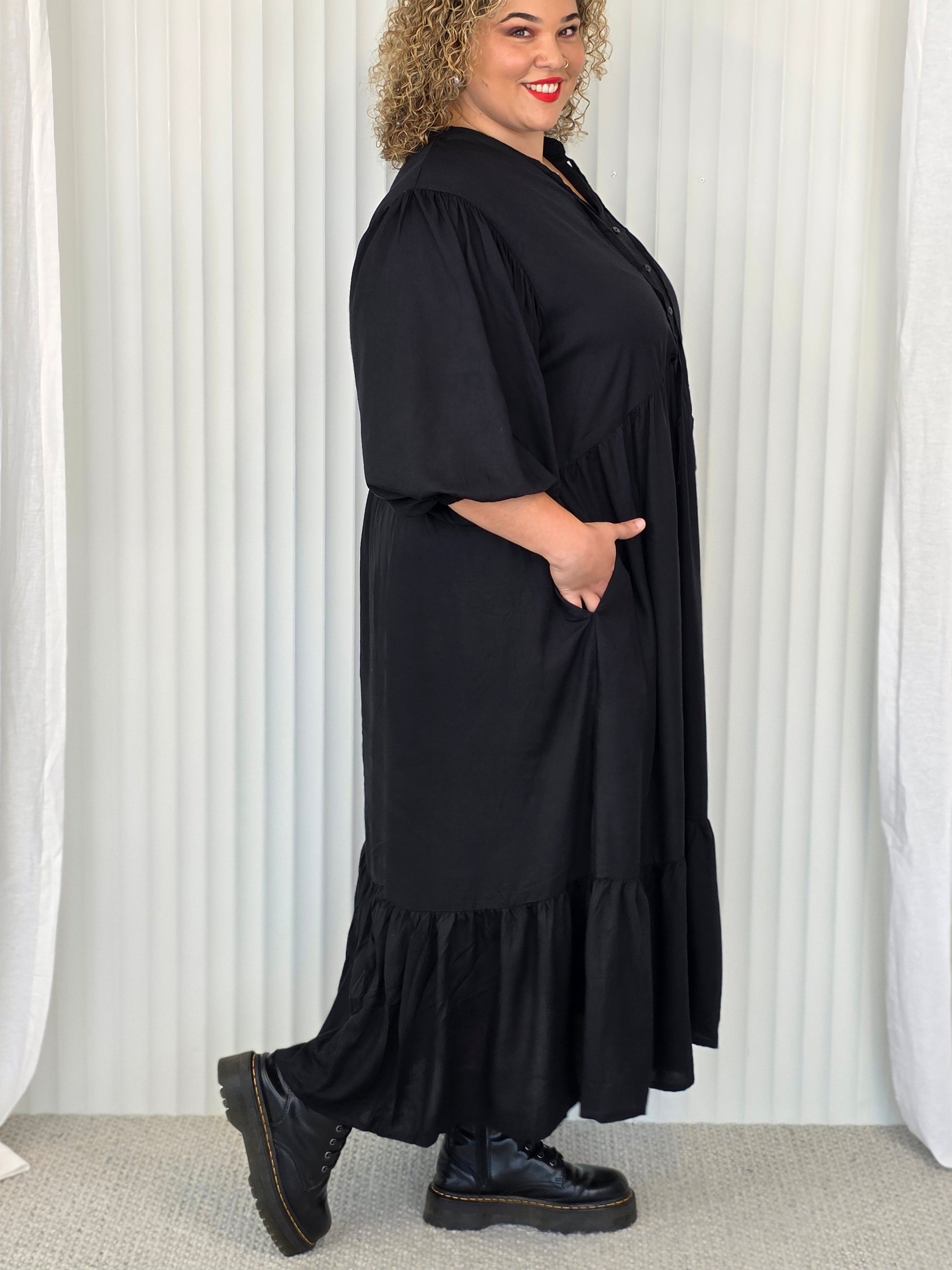 Delilah Dress - Black - Isla-Maree