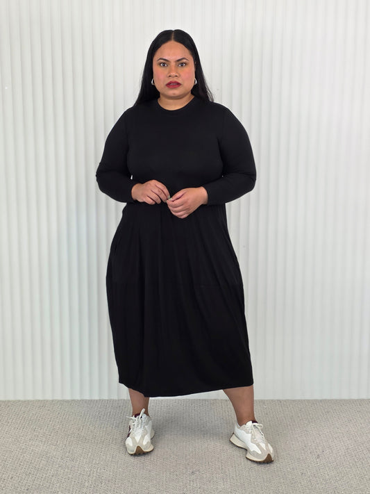 Staple Knit Dress - Black