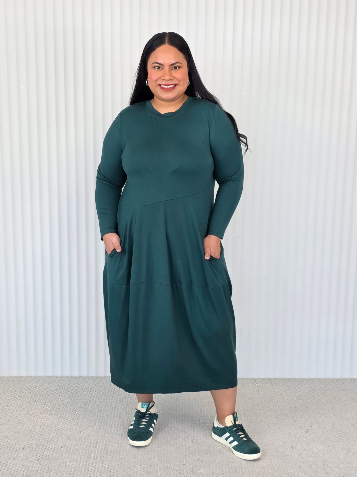 Staple Knit Dress - Forest