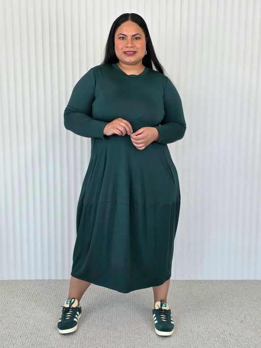 Staple Knit Dress - Forest