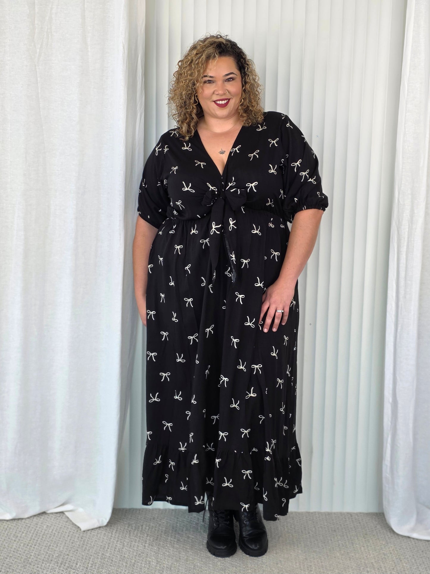 Tallulah Dress 2.0 - Black Bow