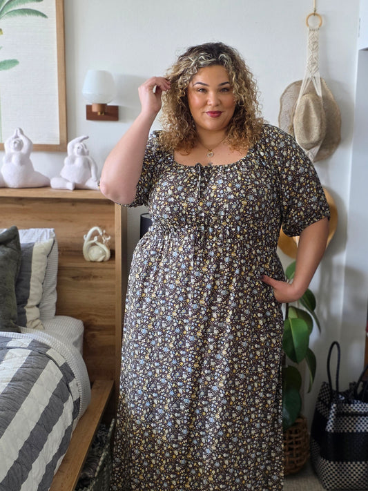 Tabitha Dress - Chocolate Meadow