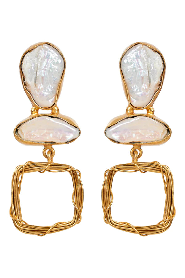 eb&ive Awaken Earring- Pearl/Gold