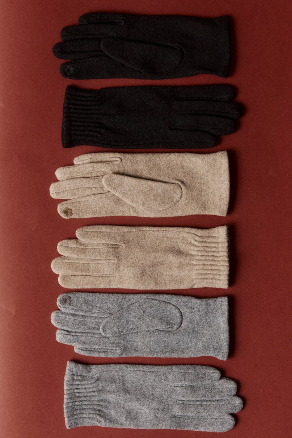 eb&ive Berber Rib Glove - Black - Isla-Maree