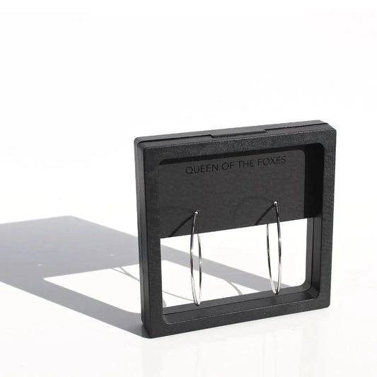 Queen of the Foxes Earrings - Silver Hoop