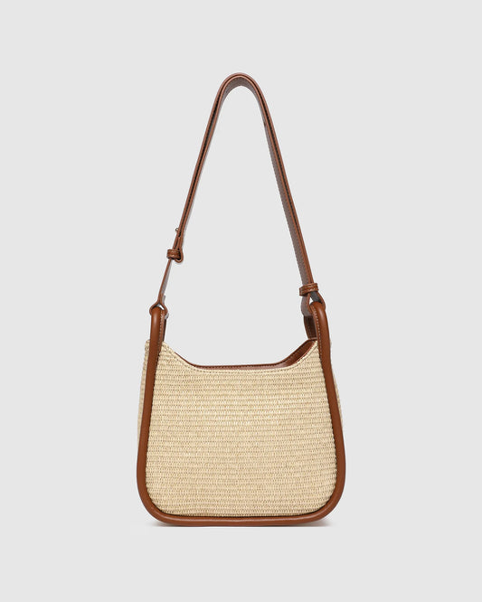 Louenhide Clare Shoulder Bag - Tan Raffia