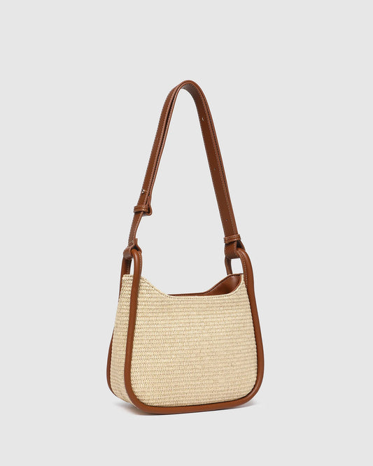 Louenhide Clare Shoulder Bag - Tan Raffia