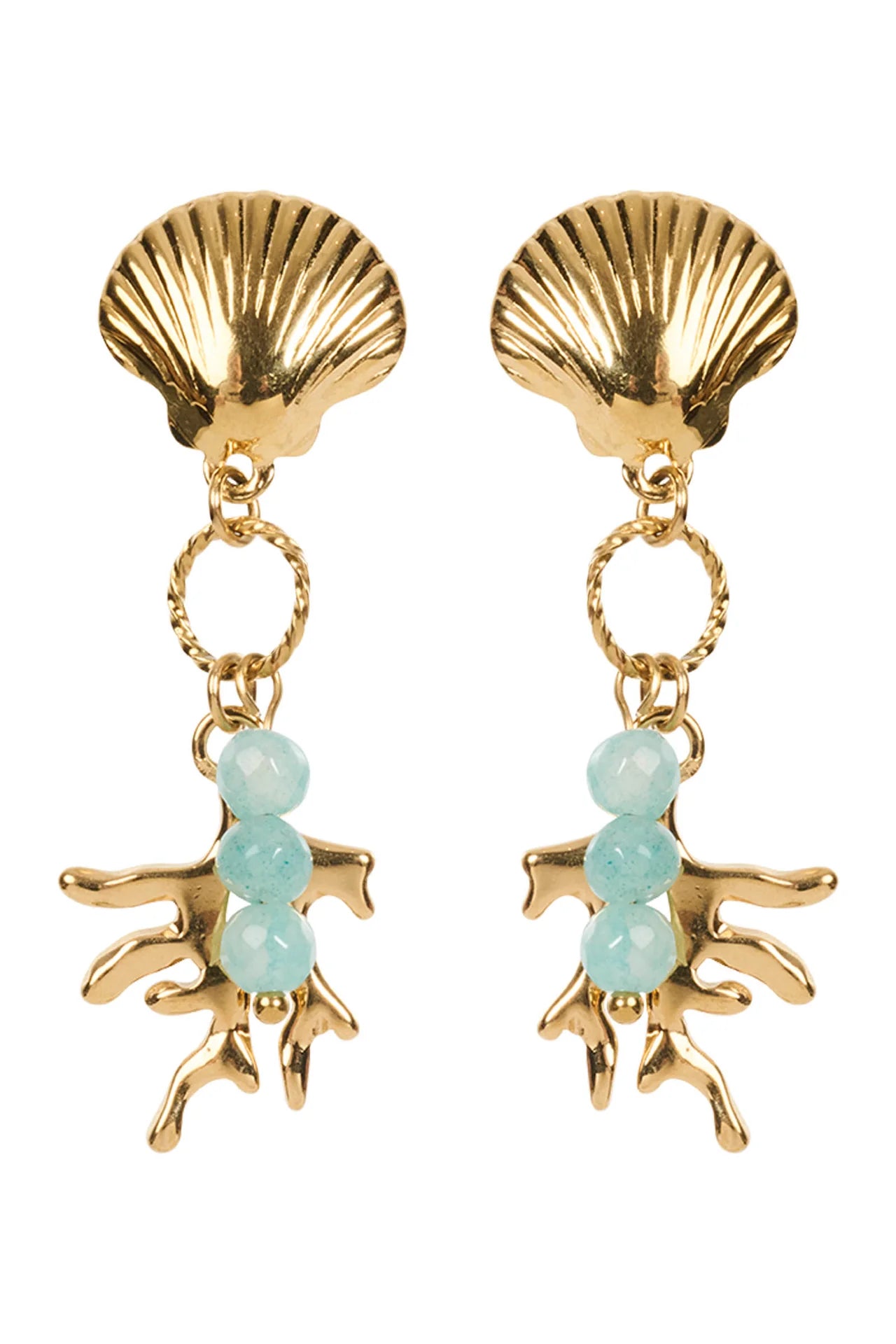 Brasilia Blue Earring - Coral