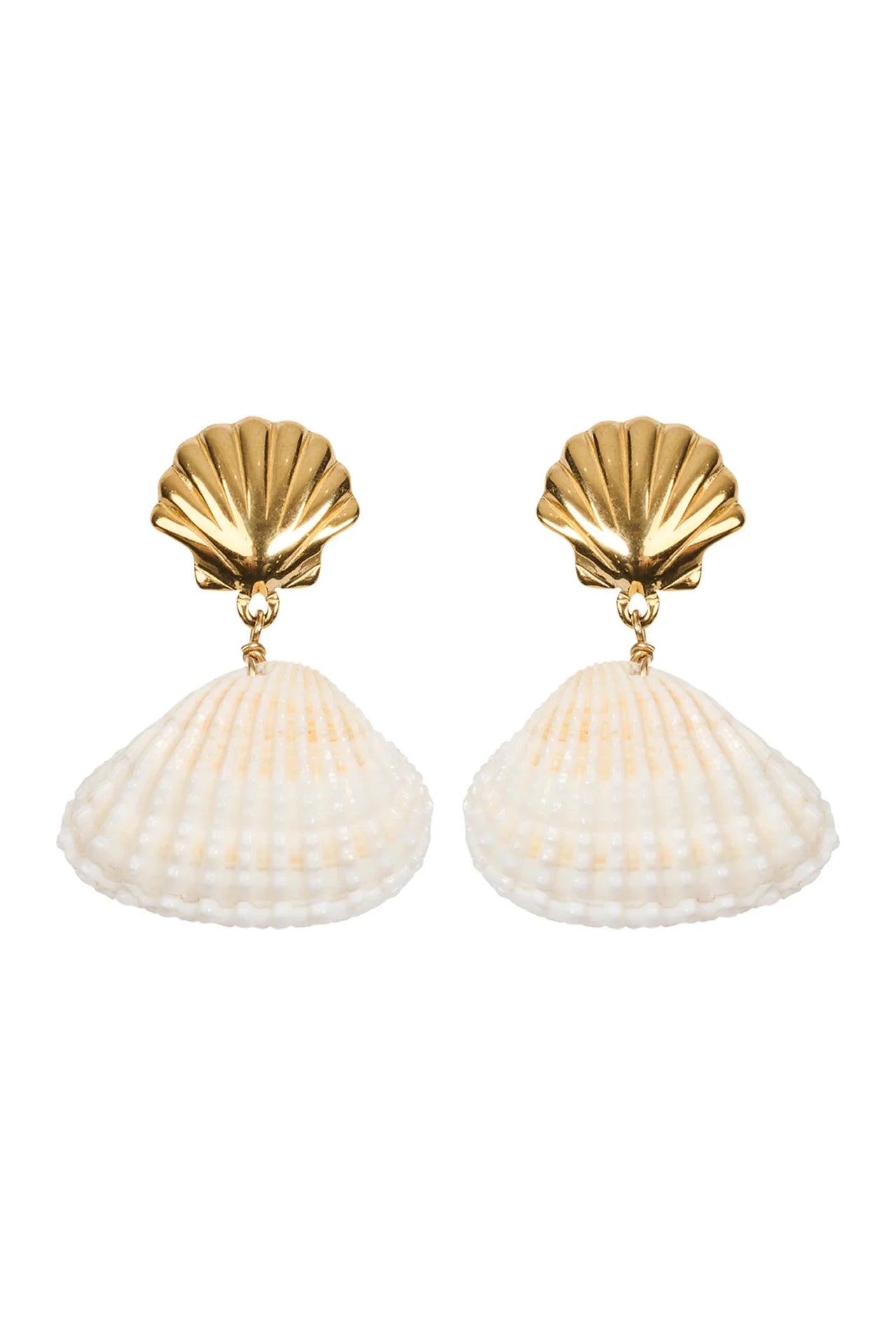 Brasilia Gold Earring - Shell