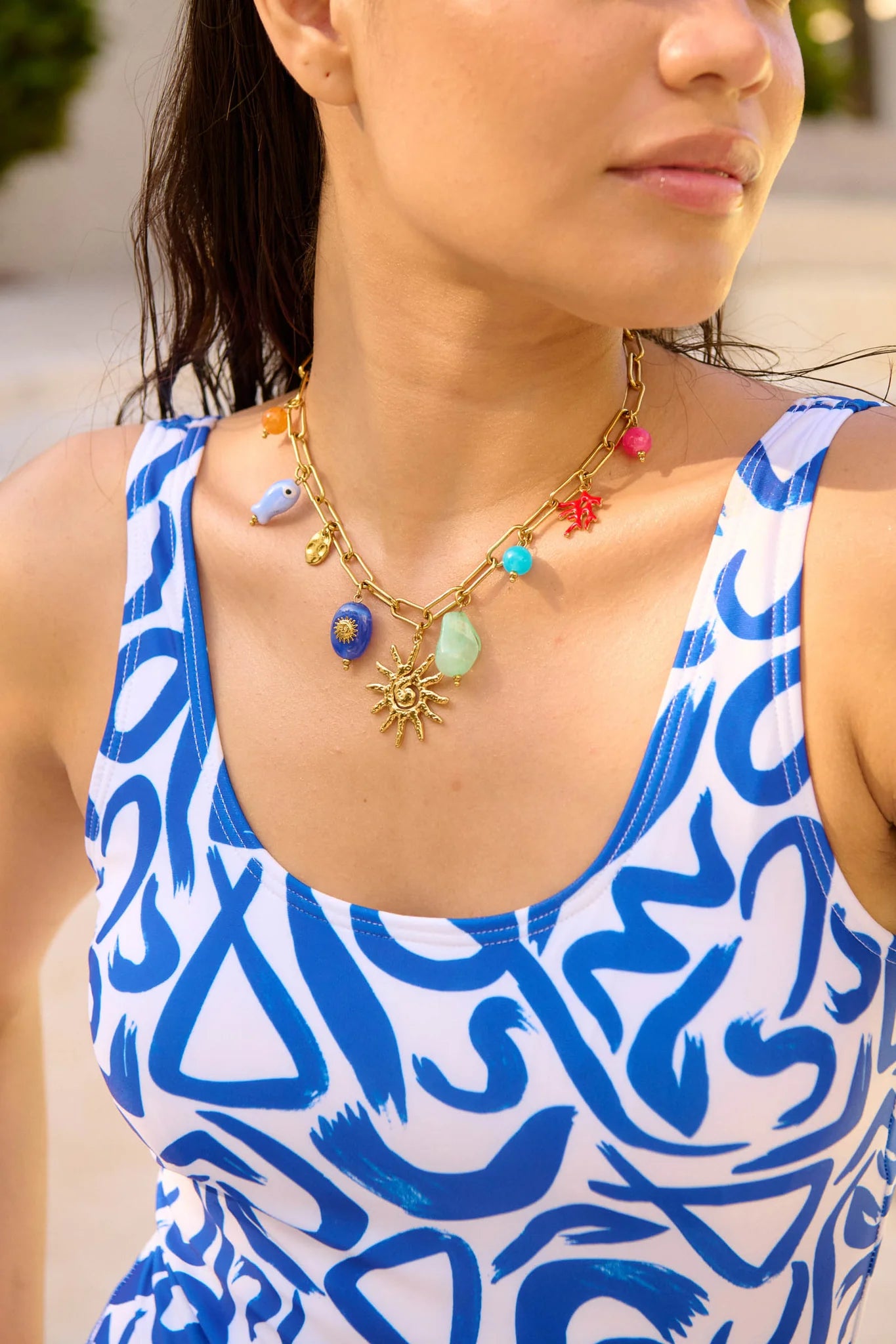 Paraty Charm Necklace - Rainbow