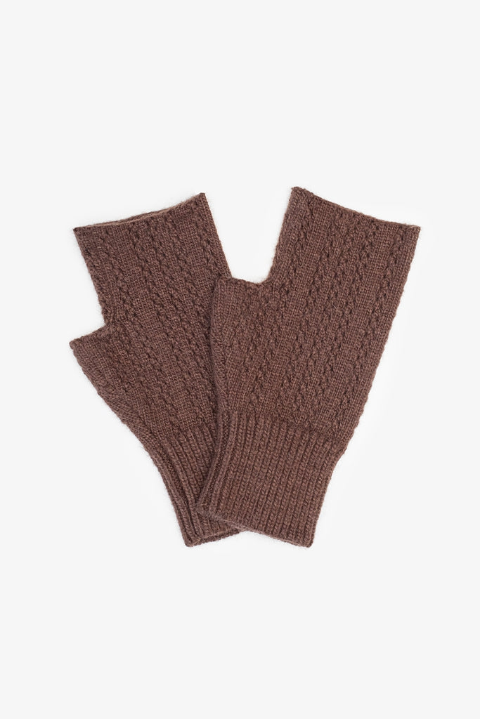 Florence Fingerless Gloves - Chocolate