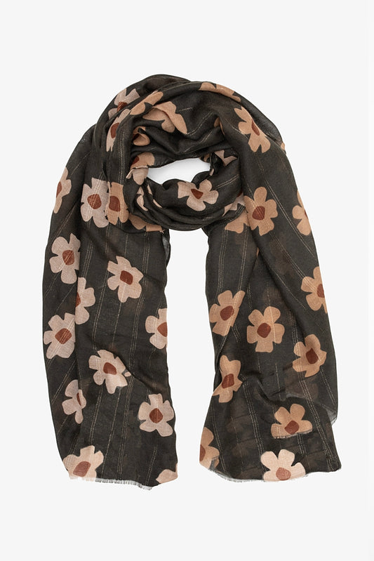 Antler Khaki Blooms Scarf