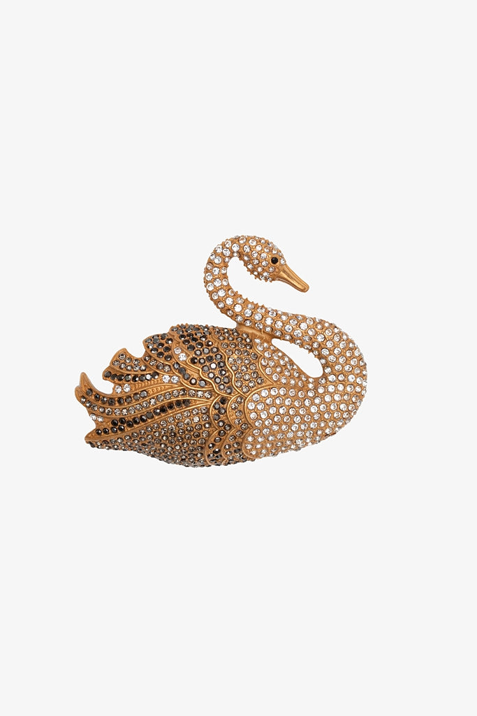 Gilded Swan Brooch