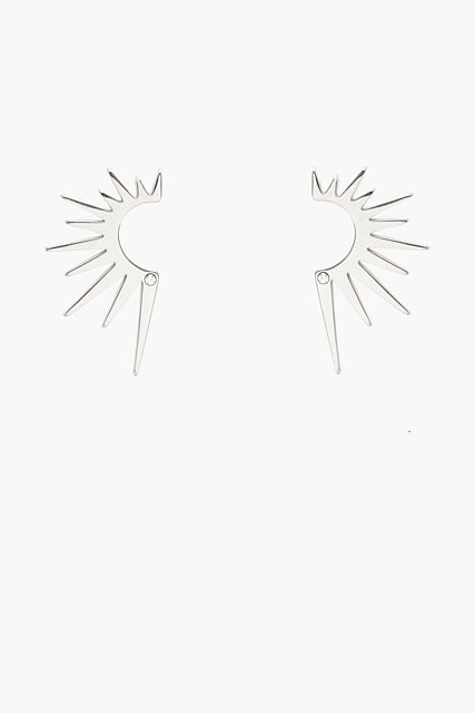 Antler Spike Earring - Silver