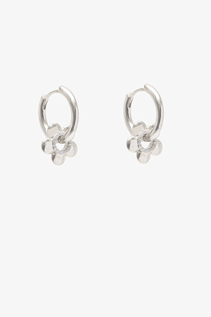 Antler Daisy Huggie - Silver