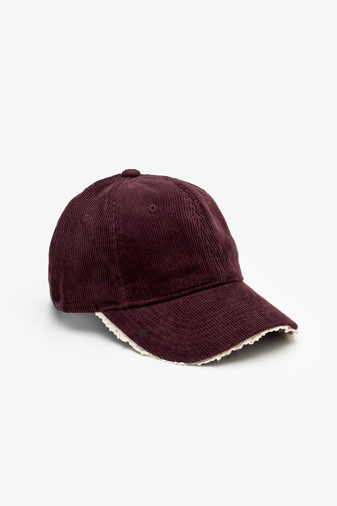 Lace Peak Cord Cap - Merlot
