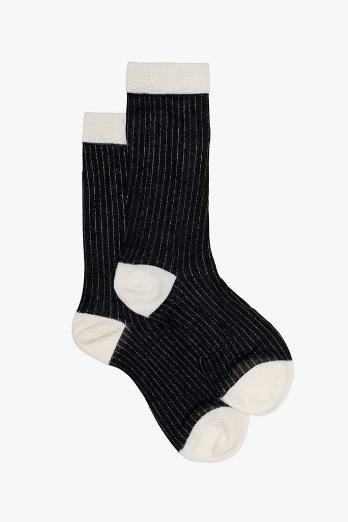 Antler Sheer Sock - Tuxedo