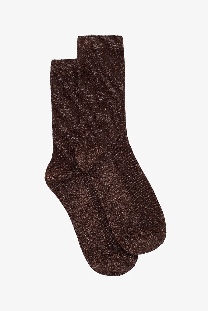 Antler Twinkle Toes Socks - Chocolate